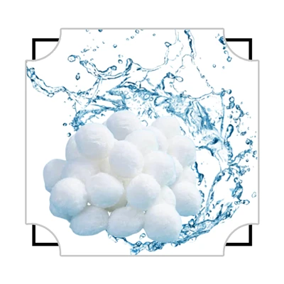 Bola Gentian Berkualiti Tinggi 50MM Gred Perindustrian Untuk Rawatan Air Bola Gentian Poliester Untuk Bantal Dan Kusyen