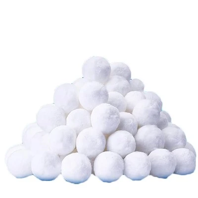 Poliester Fiber Filter Ball Dekontaminasi Industri Dan Bahan Penapis Penyingkiran Minyak