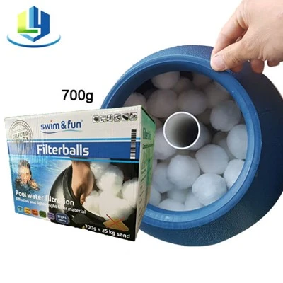 Pembekal Fiber Ball Kolam Renang Media Penapis 700g Pembungkusan Kotak Warna