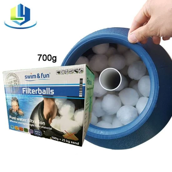 Pembekal Fiber Ball Kolam Renang Media Penapis 700g Pembungkusan Kotak Warna
